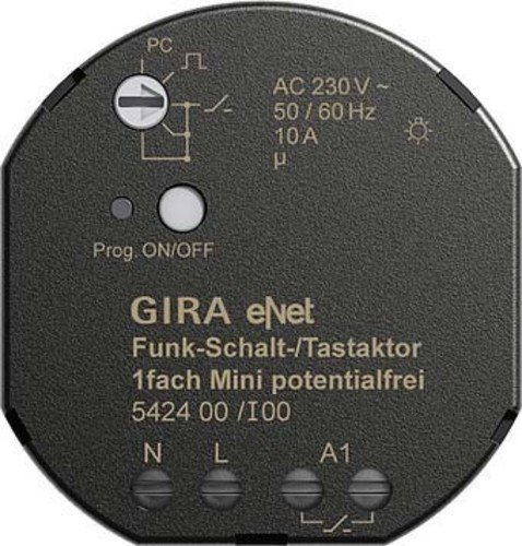 Gira 542400 Funk Schalt Tastaktor Mini 1-Fach Pot frei eNet