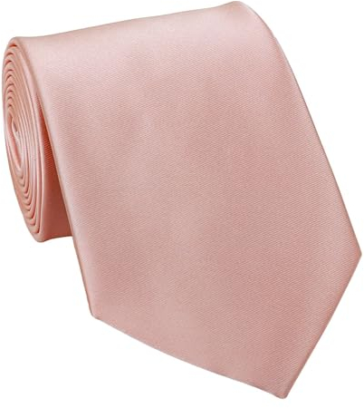 Fabio Farini - einfarbige elegante Unicolor Krawatten für Herren - 6cm/8cm zur Auswahl Rosa Lachsrosa Klassisch (8cm)