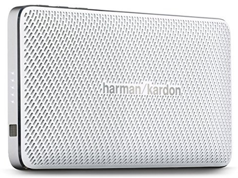 Harman/Kardon Esquire 2 Slimline Tragbares Aufladbares Bluetooth Wireless Lautsprechersystem mit Integrierter 360 Grad Freisprecheinrichtung, Echo- und Geräuschunterdrückung - Schwarz