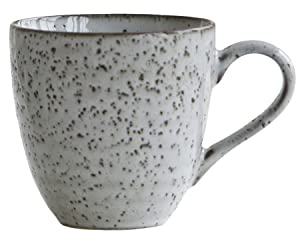 House Doctor Taza rústica gris y azul, altura: 9 cm, diámetro: 4,8 cm, hierro, latón