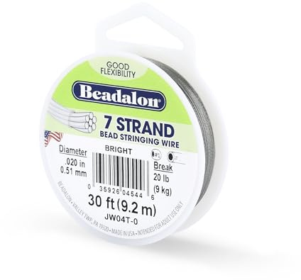 Beadalon Schmuckherstellung Draht, Nylon, grau