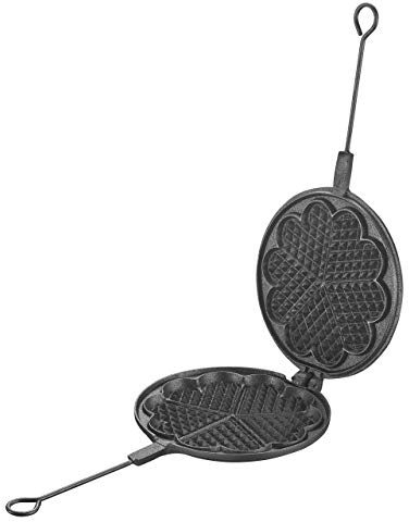 Skeppshult Cast Iron Heart-Shaped Handmade Waffles Mould - 21 cm