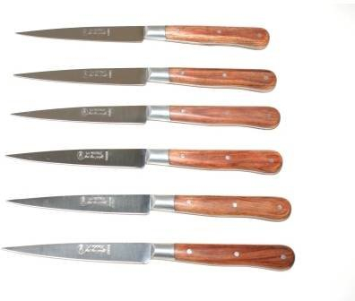 LOT DE 6 COUTEAUX DE CUISINE LAME 10 CM « LA FOURMI » TUE COQ BOIS A12-2996Lot6