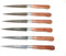 LOT DE 6 COUTEAUX DE CUISINE LAME 10 CM « LA FOURMI » TUE COQ BOIS A12-2996Lot6
