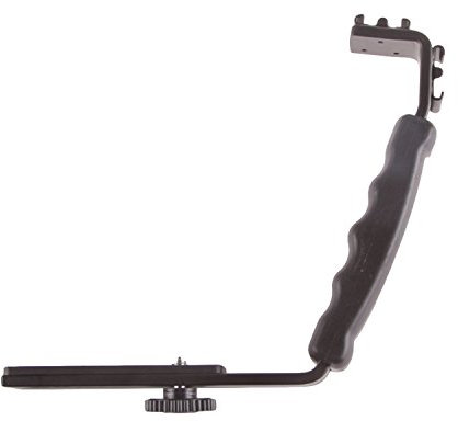 Fotga Heavy duty photography L bracket with 2 standard flash hot shoe brackets.