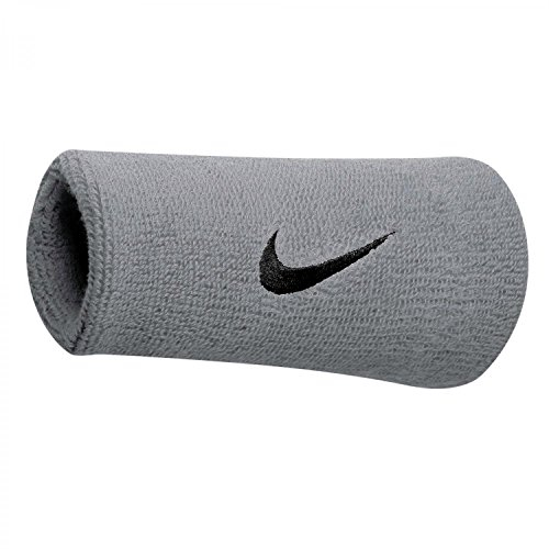 Nike Unisex Swoosh Doublewide Schwei b nder, matte silver/black, 1size EU