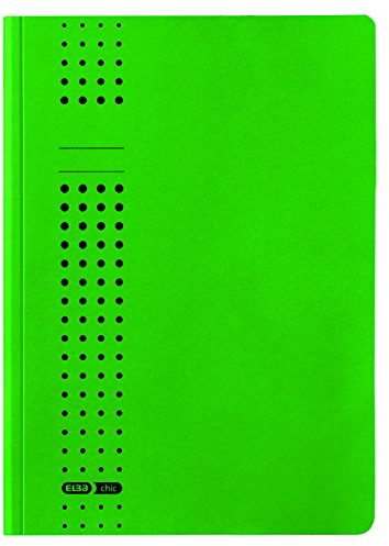 ELBA Sammel-Mappe chic, für A4, aus Karton, 3 Innenklappen, grün, 25er Pack