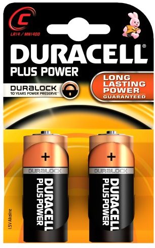 Duracell - Pile Alcaline - Duralock Cx2 Plus Power (LR14)