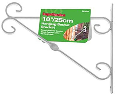 SupaGarden White Hanging Basket Bracket 25Cm/10