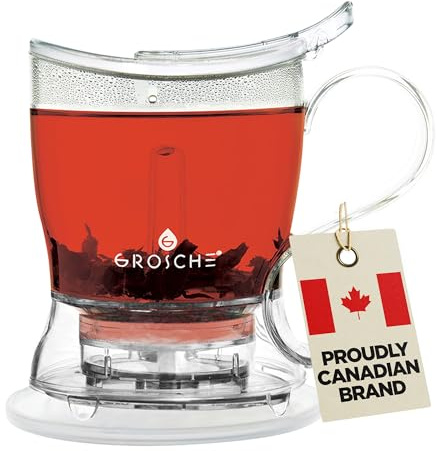 GROSCHE Aberdeen Teebereiter, Tee-Infuser, Teekanne - BPA-frei & aus lebensmittelechtem Tritan (1000 ml)