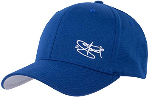 2Stoned Flexfit Baseball Cap Classic Royal Blau mit Stick Größe S/M (56 cm - 58 cm) für Damen, Herren und Jugendliche