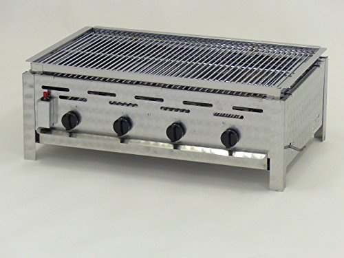 Pierre Archinal Gastrobräter Edelstahlgrill mit Lavasteineinsatz