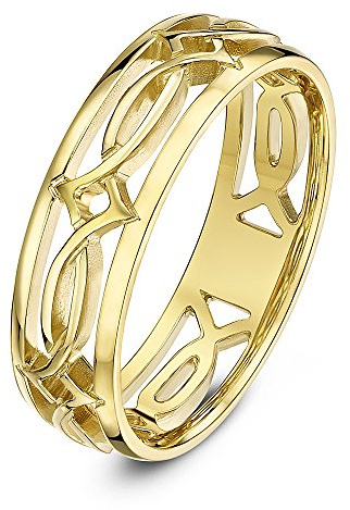 Theia Ehering 9 Karat Gelbgold, Offen Keltisch, 6mm