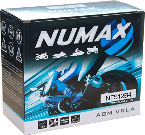 Batterie Numax AGM SLA scellée YT12B-4 12 V 10 AH 210 AMPS EN