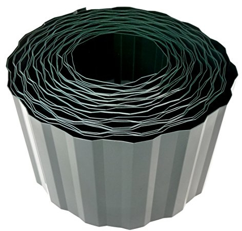 EXCOLO Rasenkante 9m x 25cm grün | Beeteinfassung Beetumrandung Rasenbegrenzung Raseneinfassung Mähkante Gartenbegrenzung PET-Folie wetterfest Made in Germany