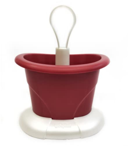 Ecoplast Tulpe Besteck, Kunststoff, Perlmutt/rot, 16,5 x 12,5 x 20 cm
