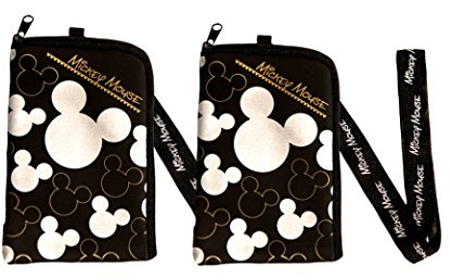 Disney Lot de 2 cordons Mickey Mouse Argent /noir