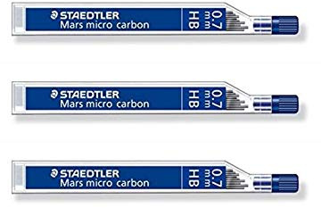 Staedtler Pack of 3 Cases of 12 Mars Micro Carbon Leads 0.7 mm HBaa
