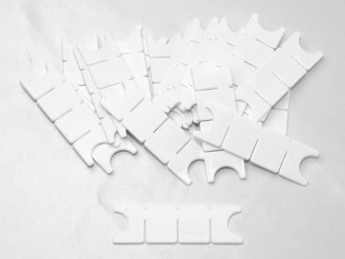 MINERVA Cord Tidy for Curtains & Blinds - Pack of 6 (White, Plastic)