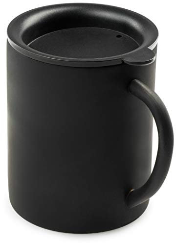 GSI Outdoors Henkelbecher mit Deckel Camp Edelstahl 295 ml, schwarz, M, 63225