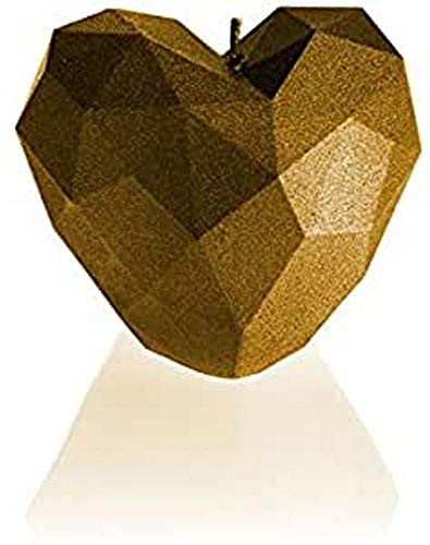 Candellana Kerze Herz Low Poly, Höhe: 7,8 cm, Handgemacht in der EU