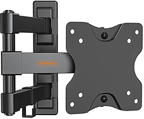 VonHaus TV Wall Bracket for 13-27 Screens, Articulating TV Bracket, Wall Mount with Full Tilt Swivel & Extension, 20kg Capacity, Max VESA: 100x100mm