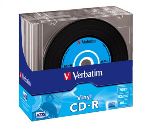 50 (5x 10) Verbatim CD-R Vinyl Color Rohlinge 80min 700MB slimcase