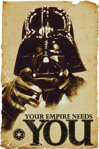 Star Wars Close Up Poster Darth Vader - Your Empire Needs You (61 cm x 91,5 cm) + Geschenkverpackung. Verschenkfertig!