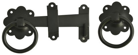 Forge Ring Gate Latch with Powder Coated Finish - Black