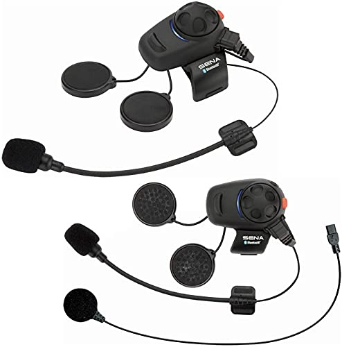 Sena SMH5 Bluetooth-Kommunikationssystem für Motorräder und Roller mit Kabel- und Schwanenhalsmikrofon Doppelpack