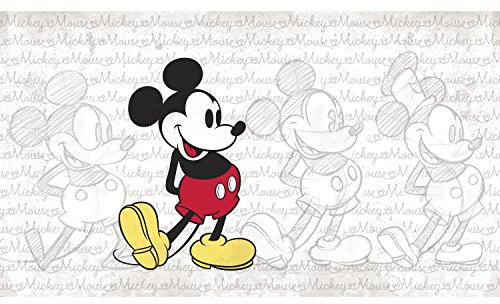 RoomMates JL1404M - Adesivo da parete rimovibile con spray e stick di Topolino classico, 3,2 m e 1,8 m