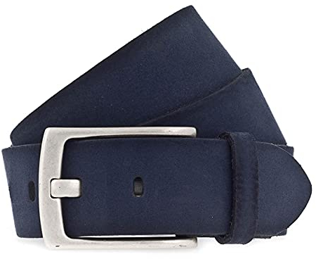 Vanzetti Herren Leder Gürtel Belt Ledergürtel Herrengürtel blau 40 mm mit Airbrushkanten (110 cm)