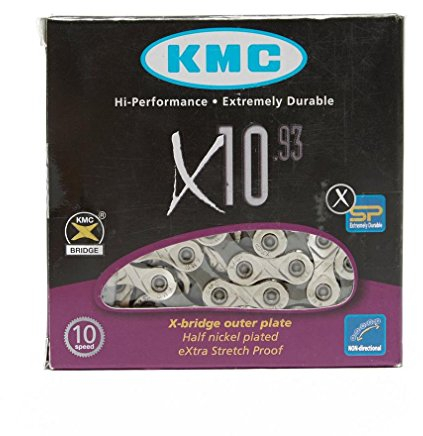 KMC Chain X10 Grey/Black 114 Links 10 Speed