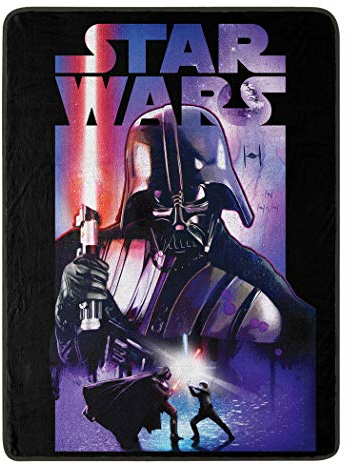 Northwest Star Wars Micro Raschel Manta de 46 x 60 Pulgadas, Darth Night