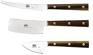 Coltellerie Berti La Cerimonia Dei Formaggi Set 3 Coltelli Cornotech Marrone