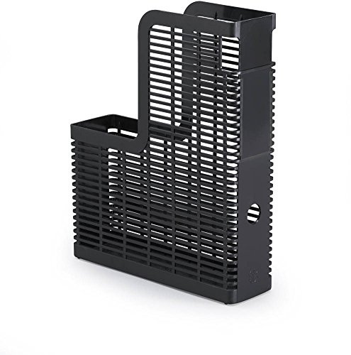 Durable Eco-Friendly Magazine Rack Optimo A4, Pack of 6, Grey, Plastic | Verticle Magazine File Stand with Grip Hole, for A4 Magazines and Brochures, Blue-Angel Certified, 71 x 315 x 246mm