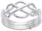 Silverly Frauen Männer 925 Sterling Silber Traditionelle keltische Knotenen Twist Vier Band Puzzle Ring