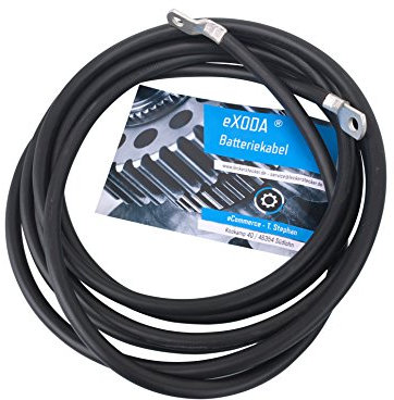 Exoda cavo batteria 50 mm² 300cm con capocorda M10 nero per diverse applicazioni come auto moto alta qualita realizzato con 99 percento rame