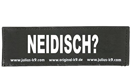 Julius-K9 Original Interchangeable Patch, Small, Black, Neidisch?