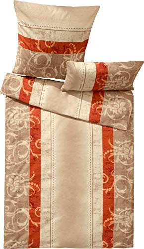 Dyckhoff Bettwäsche Weichfrottier beige Größe 1x 155x220 cm + 1x 40x80 cm