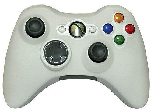 OSTENTt Funda Protectora de Silicona Suave Compatible con Microsoft Xbox 360 Controller Game, Color Blanco