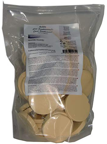 Storepil - 1 kg. BLANCHE galets de cire chaude pour épilation traditionnelle