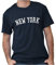 New York Simple Traditional Classic Graphic T Shirt Men or Women, Marineblau, L