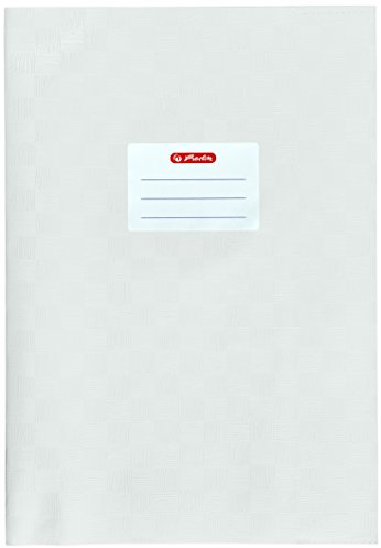 Herlitz 5204102 Hefthülle A4 Baststruktur, 25 Stück, weiß