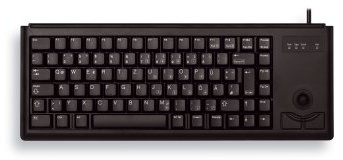 CHERRY G84-4400, Compact Keyboard with Trackball, US-Layout (QWERTY), Wired (USB-Connection), 2 Mouse Keys, Mechanical CHERRY ML Switches, Black