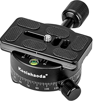 koolehaoda 360° Panoramic Head Tripod Head With 70mm Quick Release Plate Compatible with RRS/ARCA Ball Head for Tripod Monopod Slider DSLR Cameras