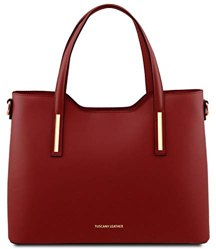 Tuscany Leather Olimpia - Shopping Tasche aus Leder (Rot)