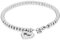JewelryWe Bracciale Cuore da Donna Ragazza: con Pendente Ciondolo in Acciaio Inossidabile Colore Argento