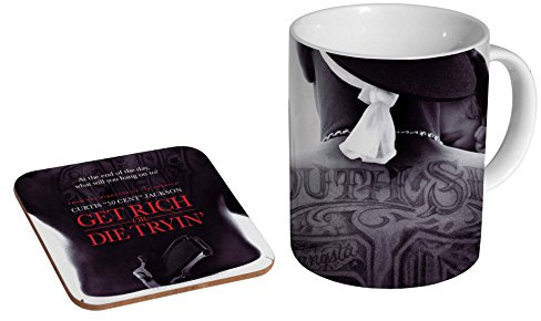50 Cent Get Rich Or Die Tryin Ceramic Coffee MUG + Coaster Gift Set