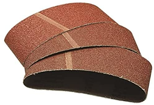 wolfcraft 3 Gewebe-Schleifbänder 100x560 mm I 1938000 I Körnung 120 I für Holz und Metall, Farbe und Lack I für Bandschleifer I Korund